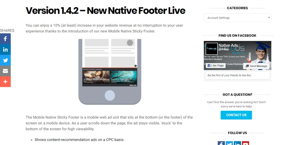 Red de anuncios nativos de NativeAds