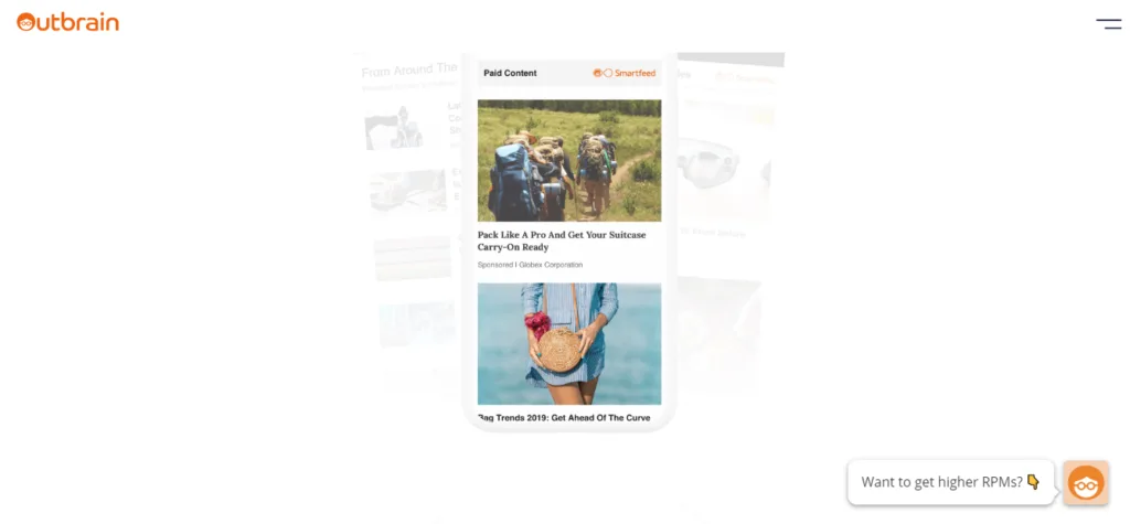 Red de anuncios nativos de Outbrain