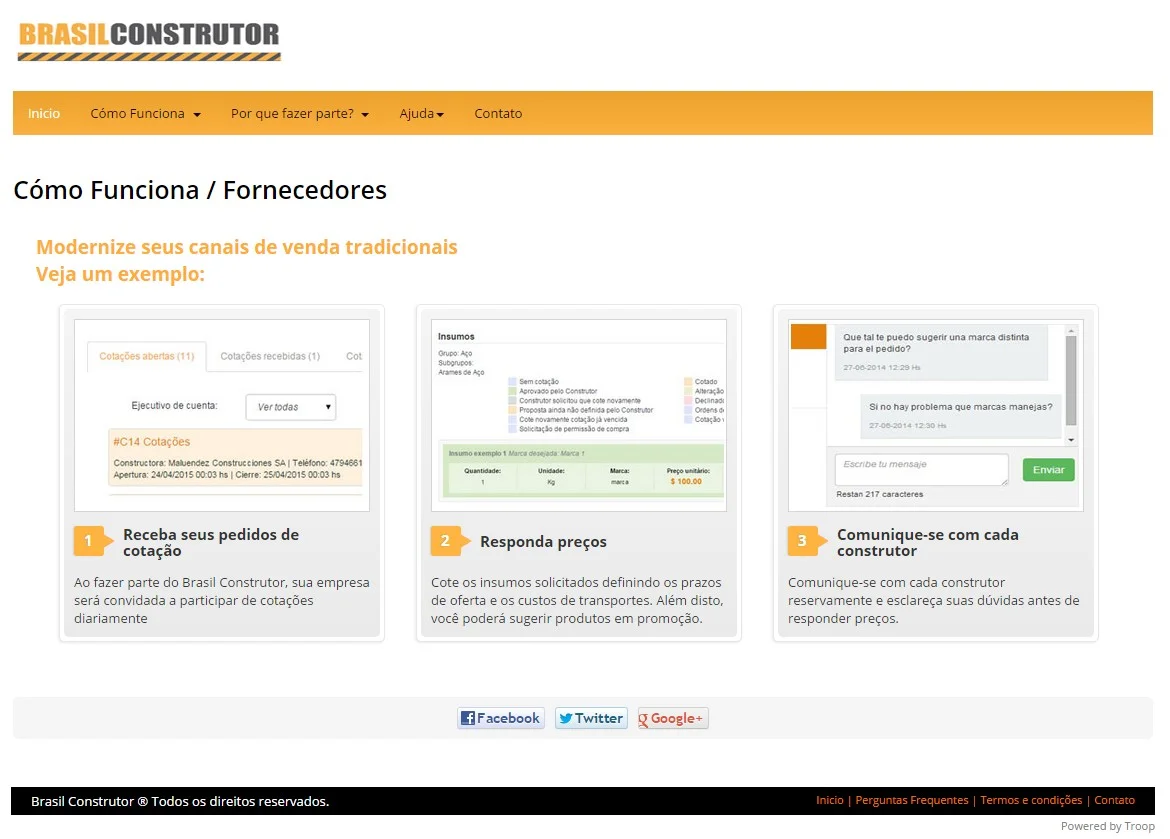 Caso de Éxito: Troop desarrolla Brasil Construtor | Software de gestión de compras para la construcción